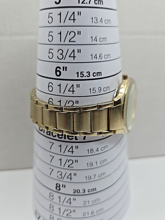 Loncar LC-1838L Womens Quartz 23K Gold Plated Date Watch 32mm Dress New Battery main image 6